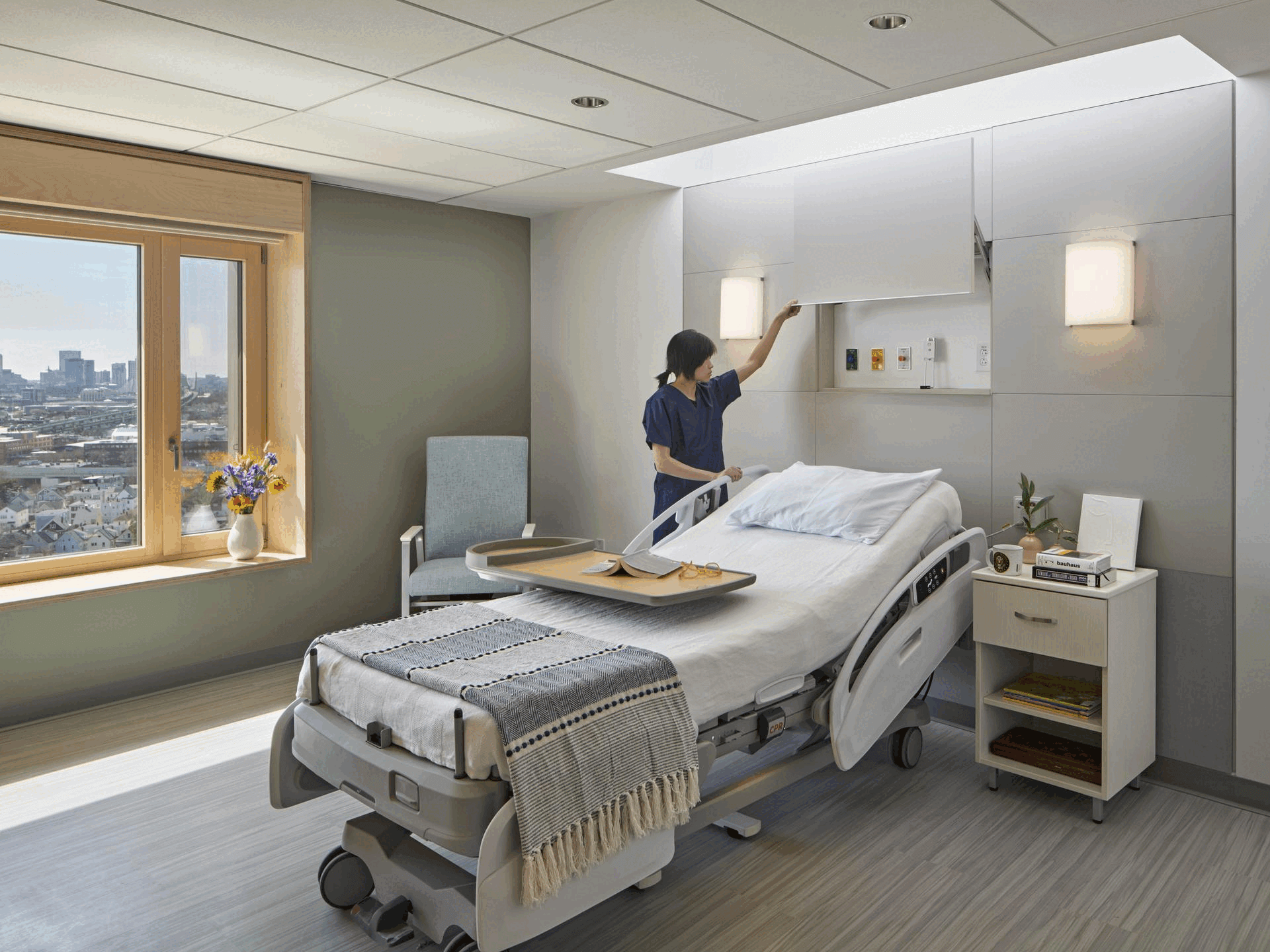 patient room in veterans hospital