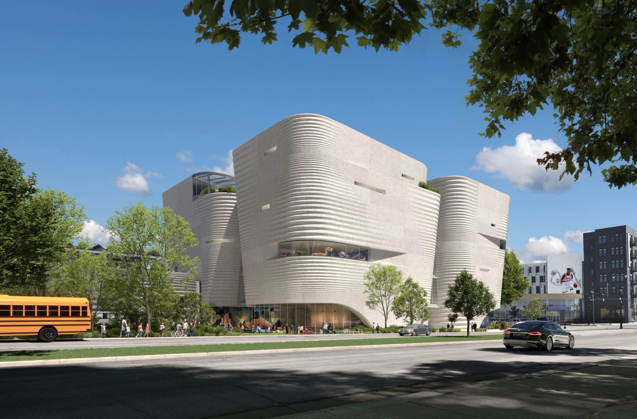 rendering of the new Milwaukee Public Museum by Ennead Architects