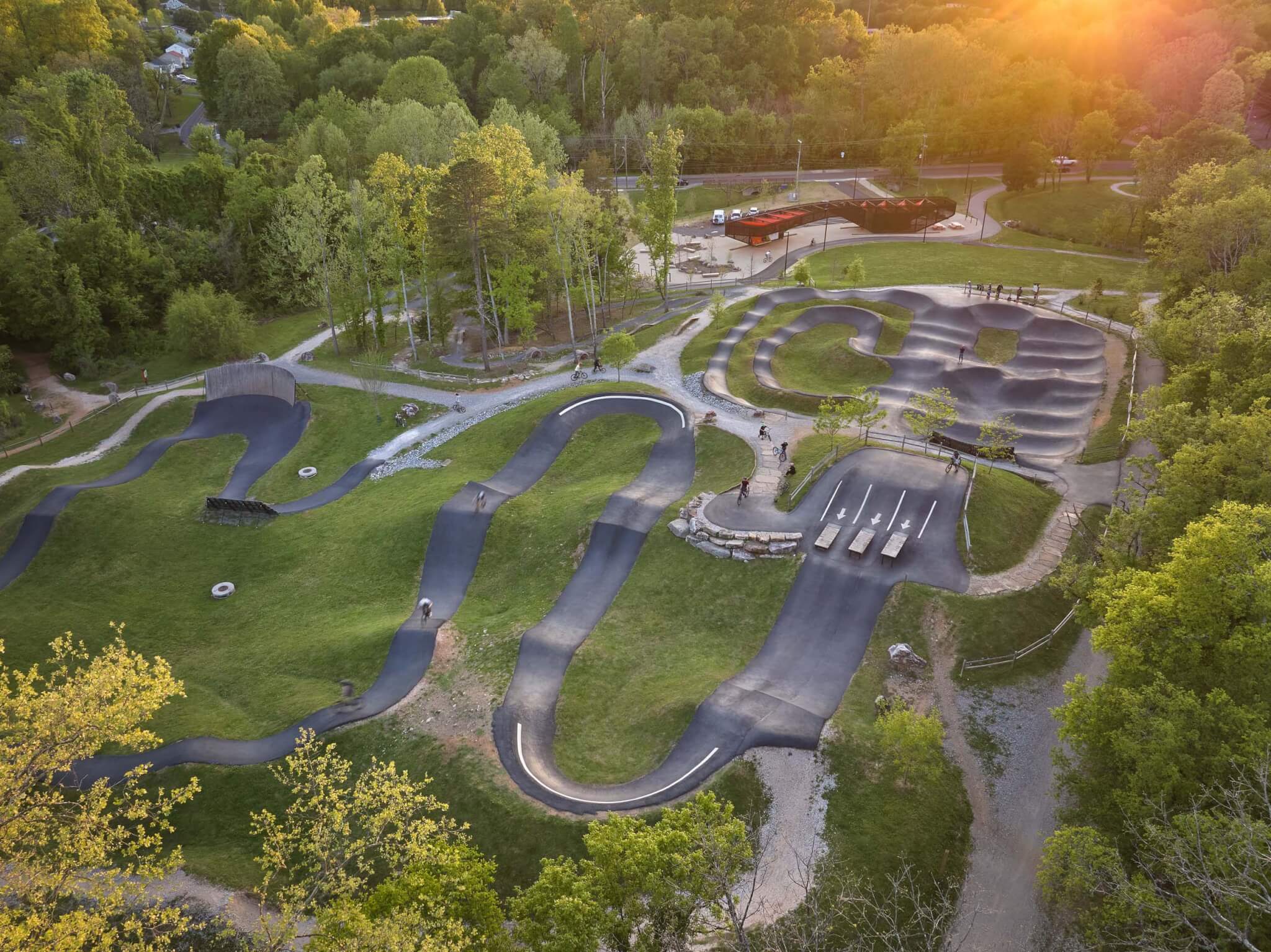 aerial view of Baker Creek Reserve by Sanders Pace Architecture and PORT Urbanism