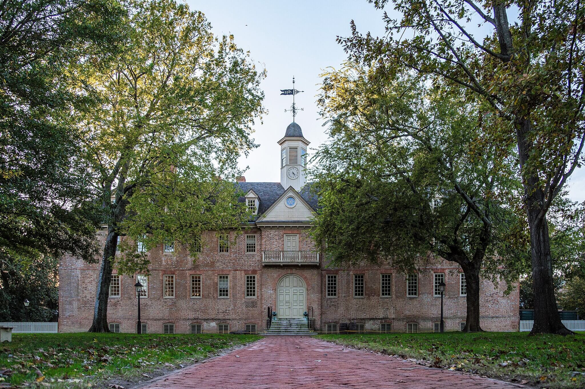 main entrance to Christopher Wren building at the College of William and Mary