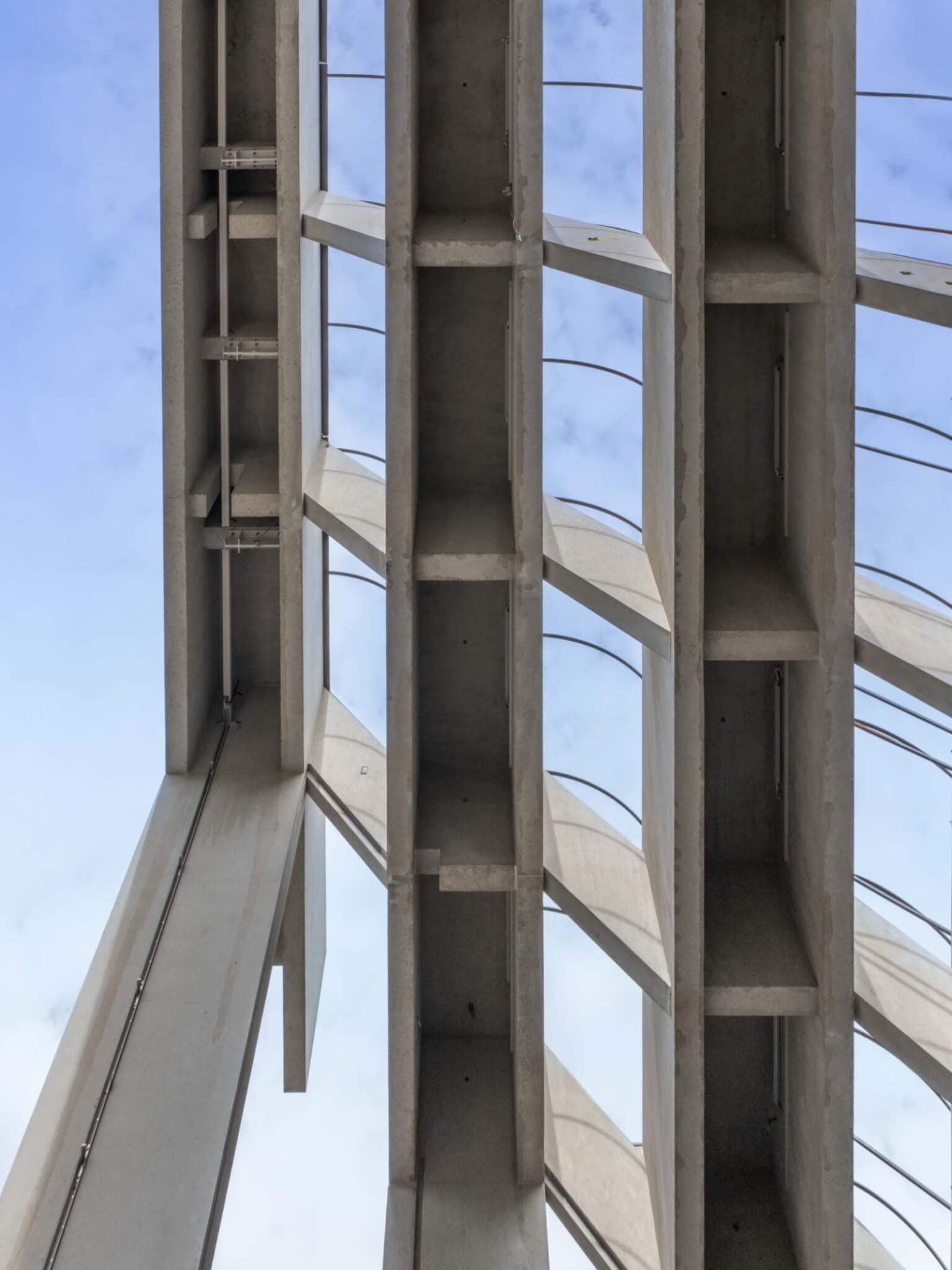 close-up of precast elements