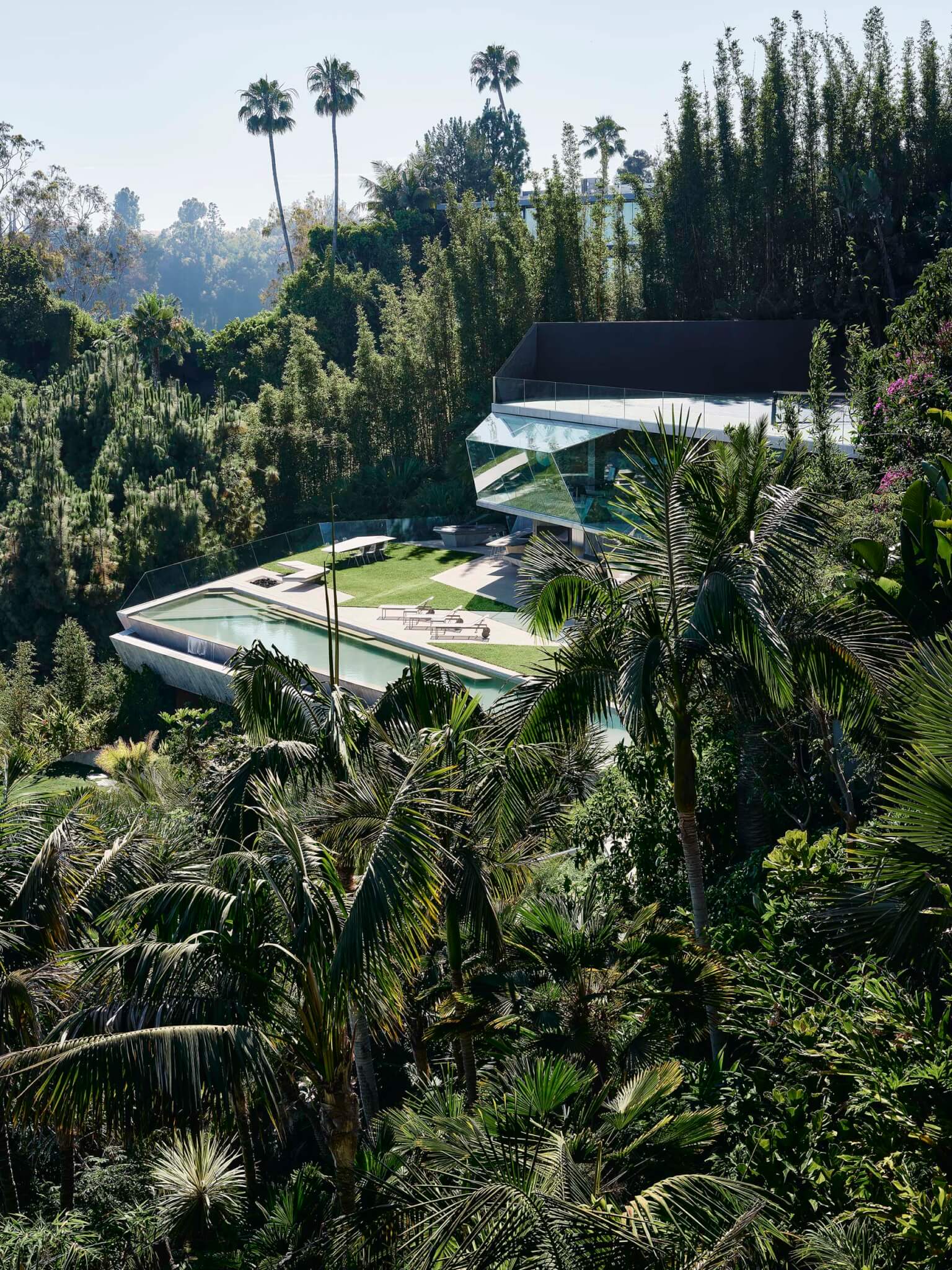 house cantilevers over a steep site