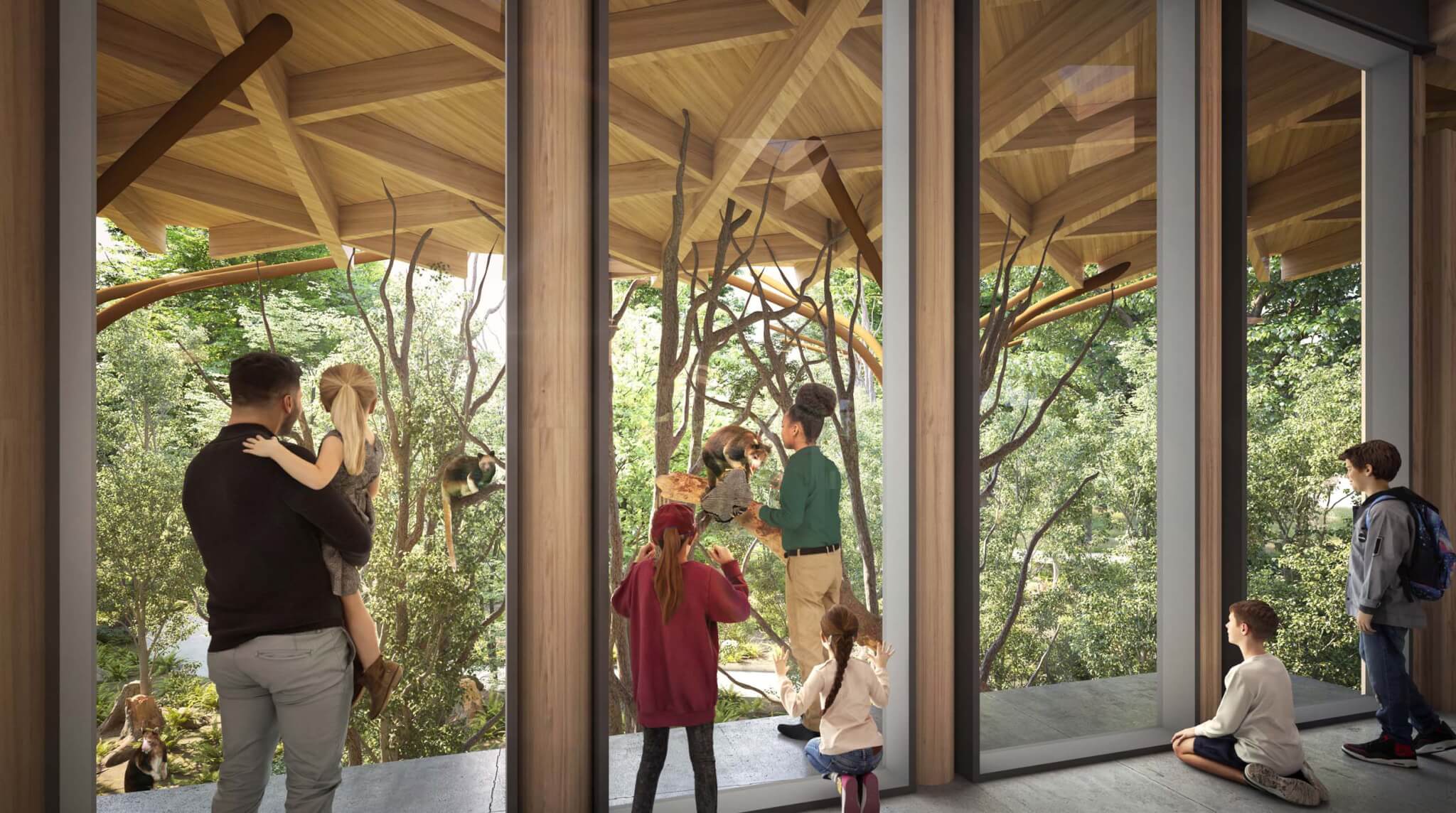 interior of new pavilion for Woodland Park Zoo