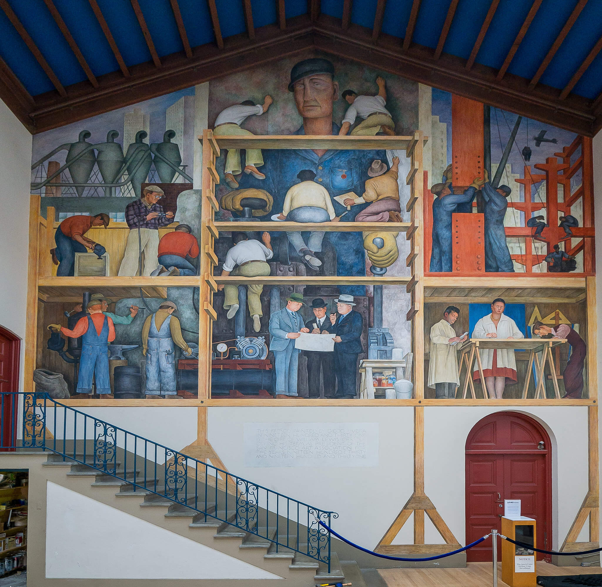 Diego Rivera mural at San Francisco Art Institute 