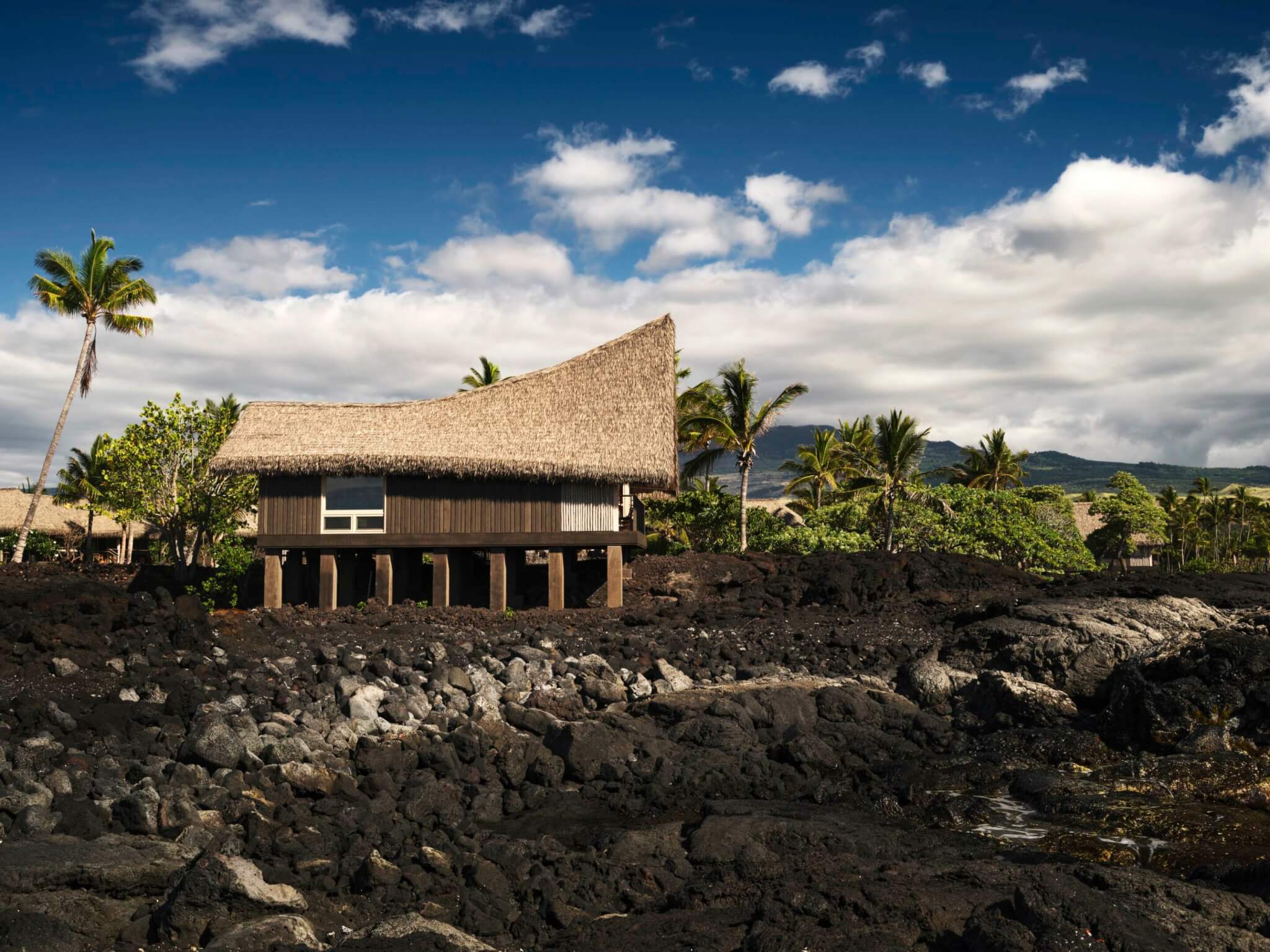 Kona Village resort atop a lava field designed by Walker Warner