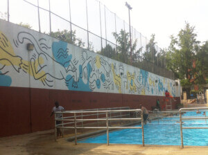 Carmine Street Pool Mural by Keith Haring