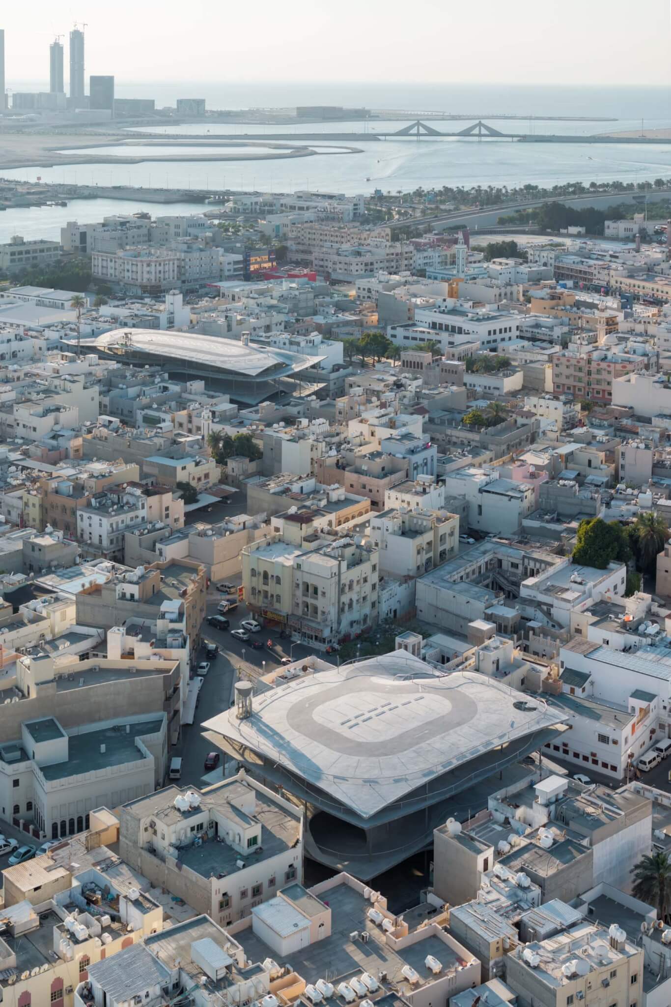 aerial view of the historic area of Muharraq