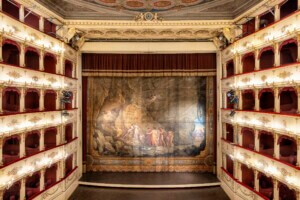 theater stage with balcony seating