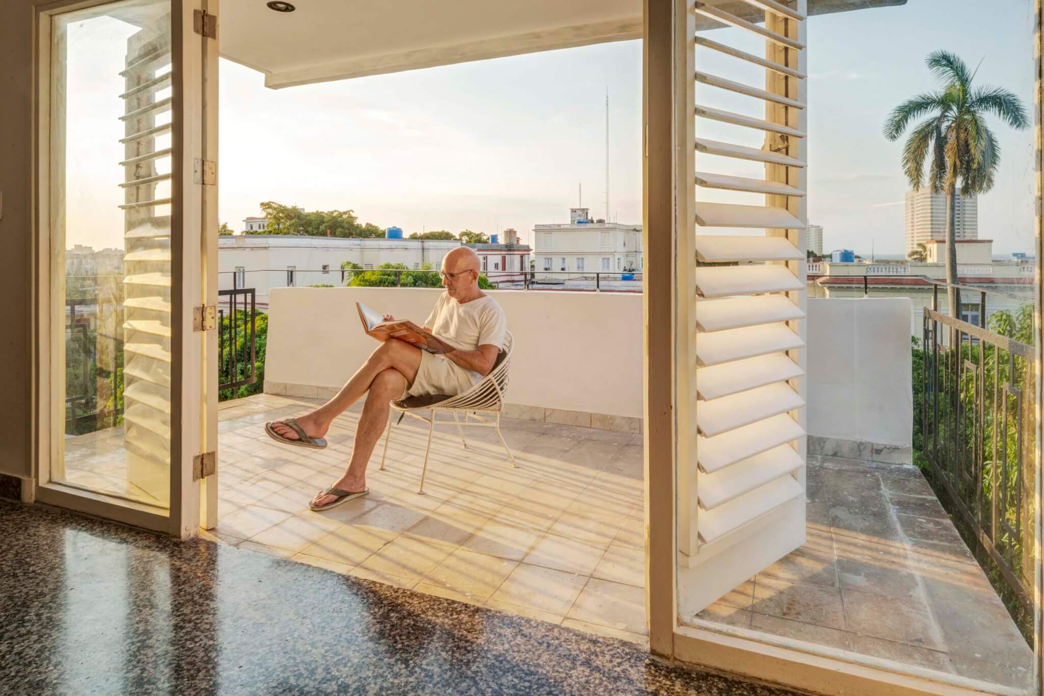 a balcony in apartment in cuba