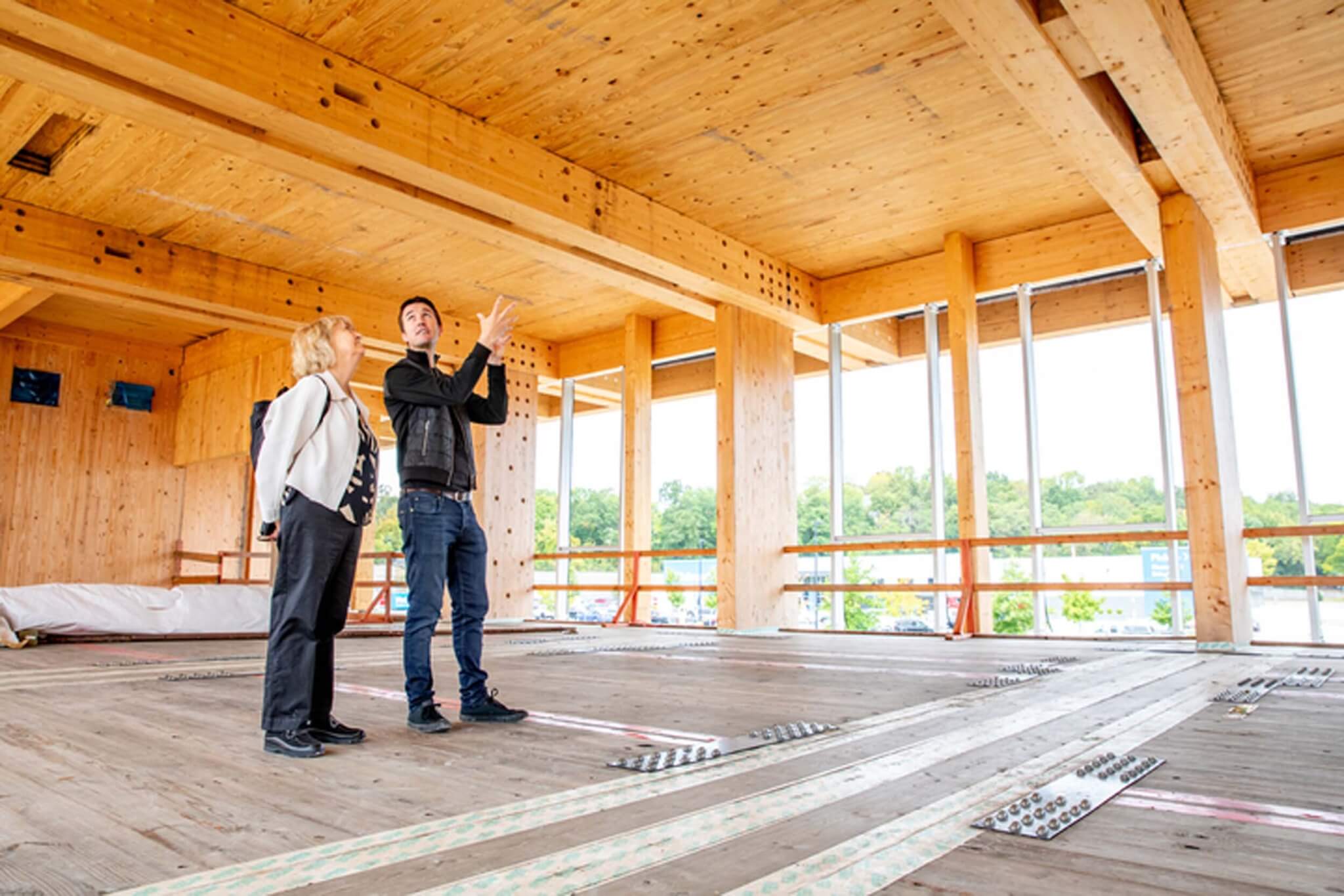 Yvonne Farrell, cofounder of Grafton Architects on site