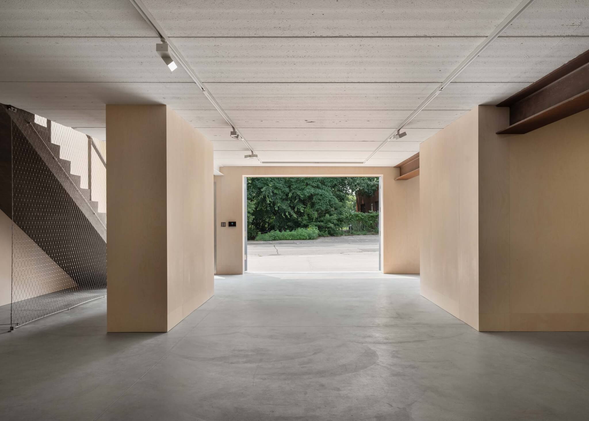 interior view of gallery and exhibition space