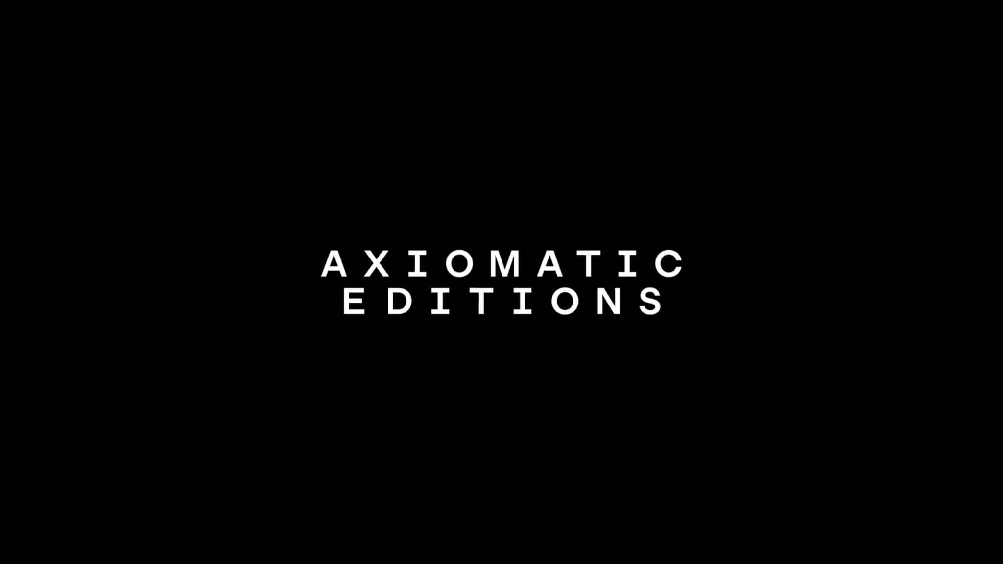 black logo for Axiomatic Editions