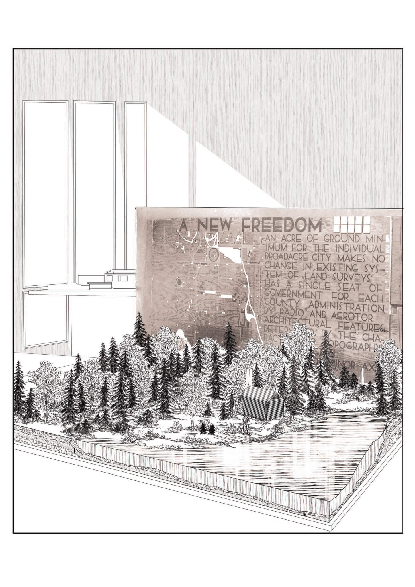 diagram in book pages from Histories of Ecological Design: An Unfinished Cyclopedia by Lydia Kallipoliti