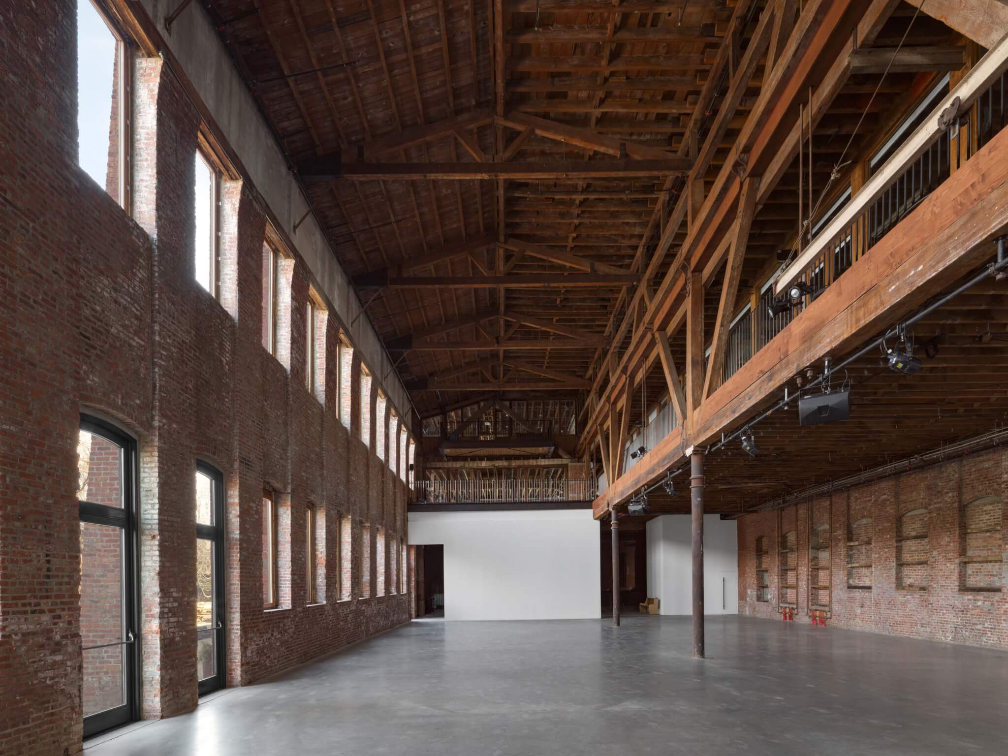 interior of Pioneer Works following renovation by Peterson Rich Office to improve accessibility