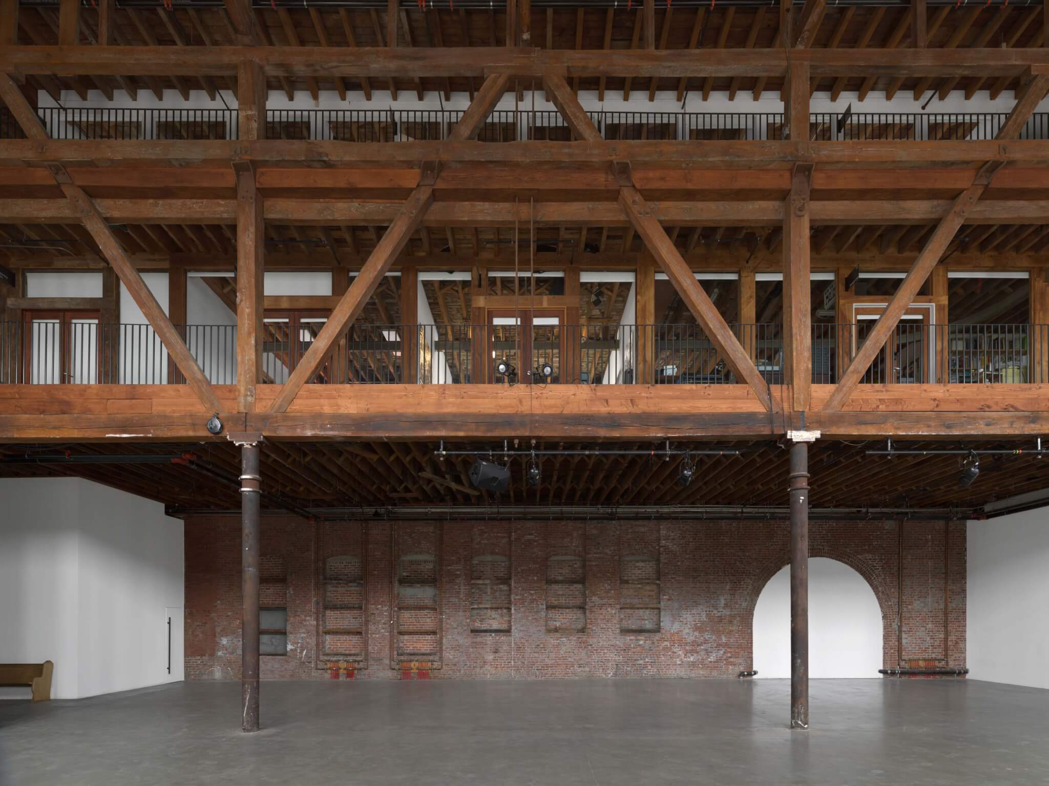 interior of Pioneer Works following renovation by Peterson Rich Office to improve accessibility 