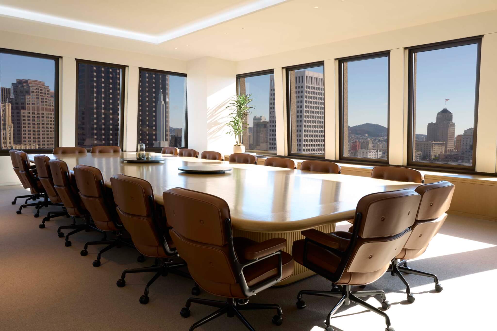 conference room in revamped Transamerica Pyramid