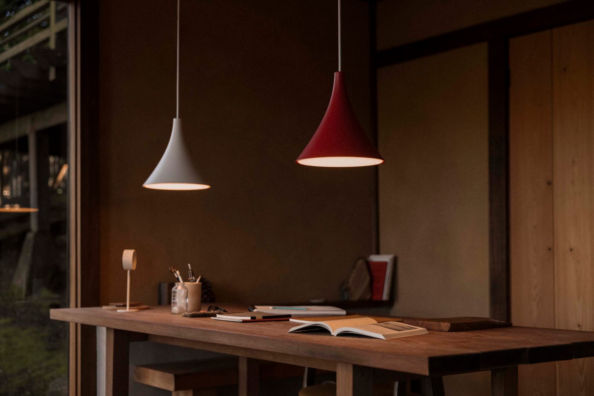 Two pendant lights from Gantri