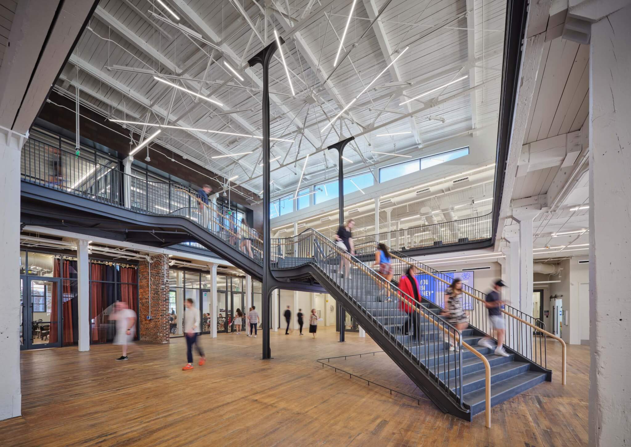 a large staircase inserted inside the Gray Design Building