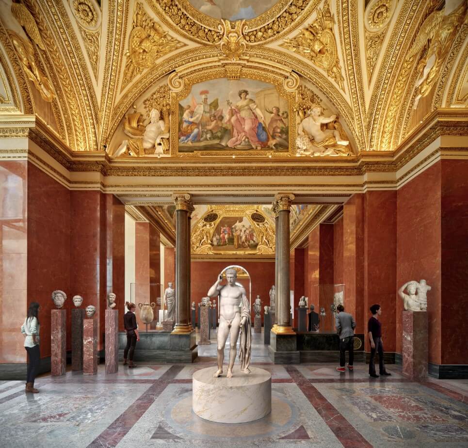 interior improvements at the Louvre