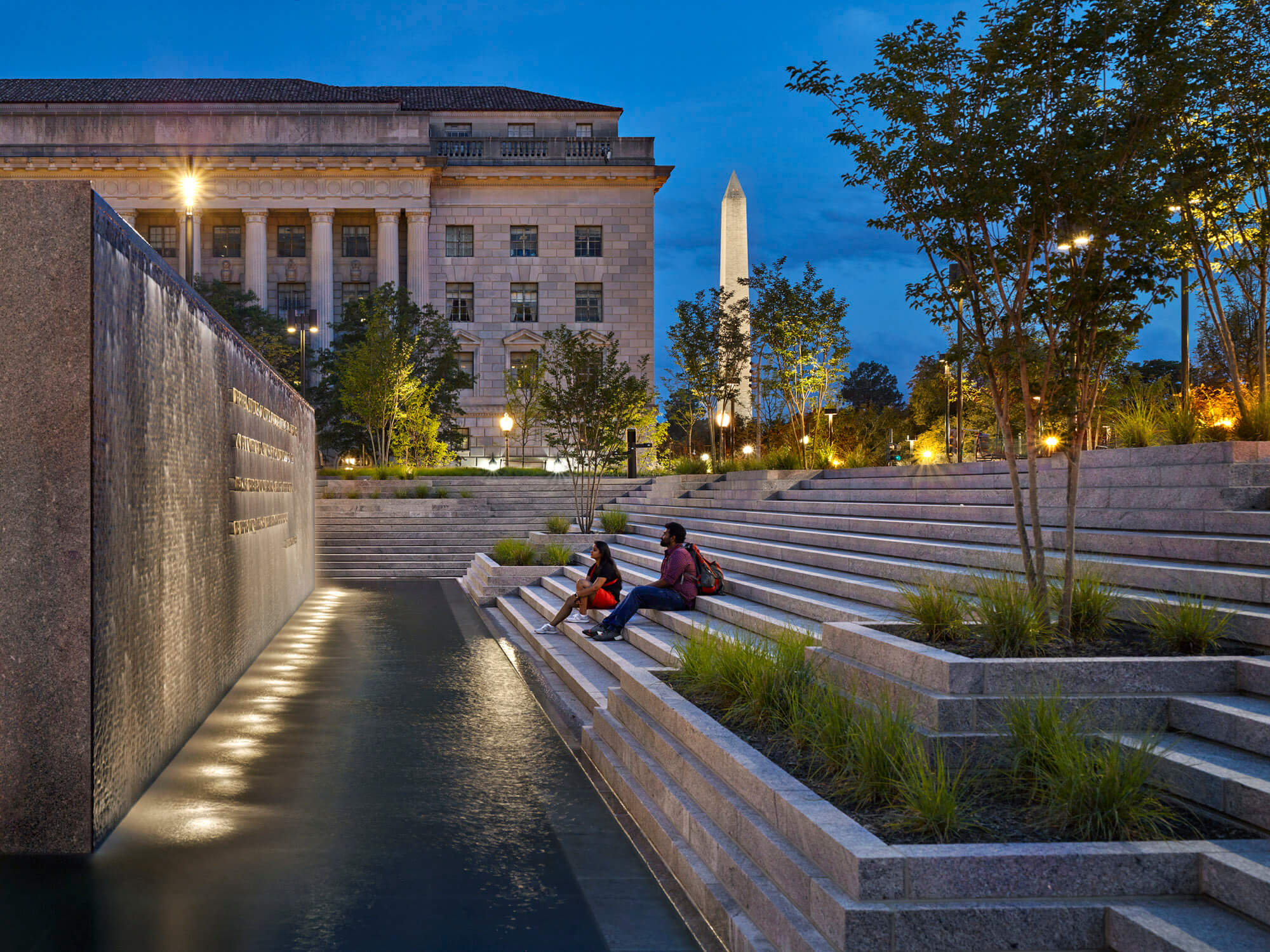 evening view of new National World War I Memorial