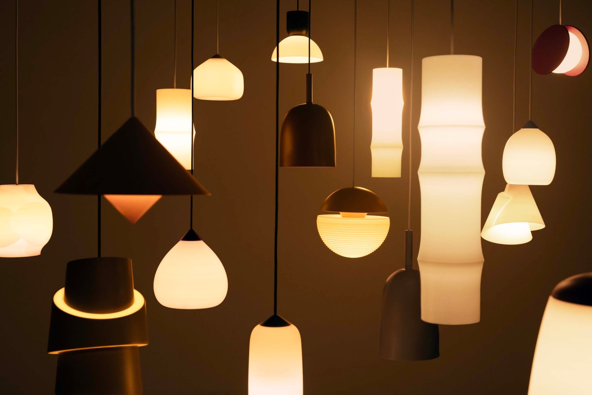 Pendant lights hanging together by Gantri