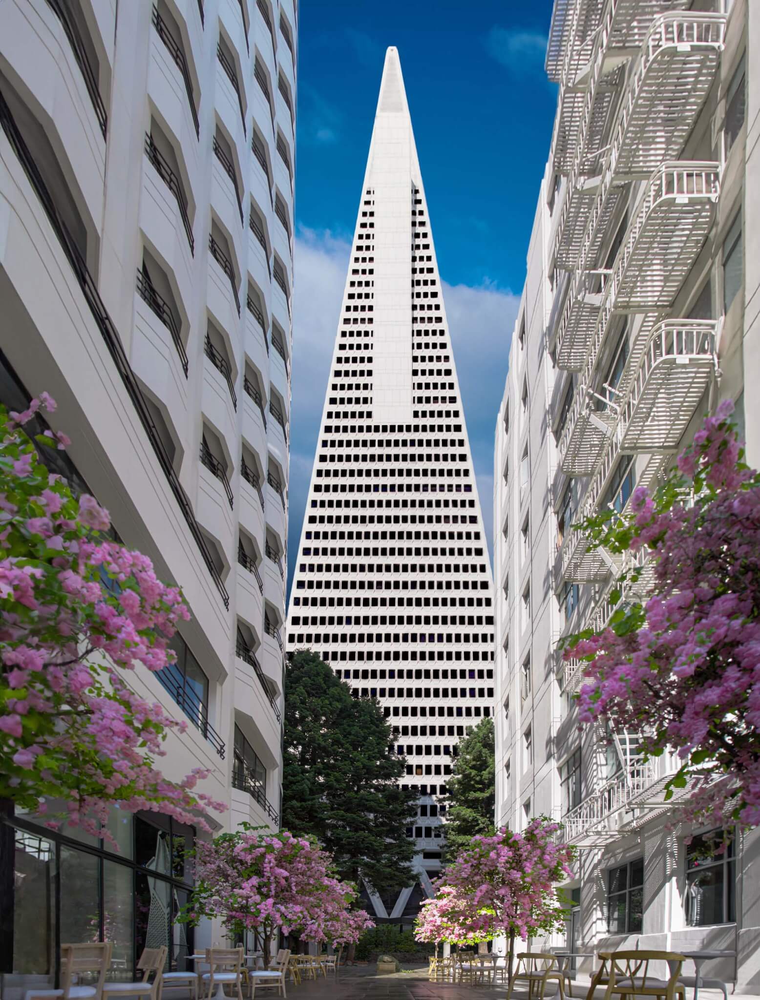 exterior view of Transamerica Pyramid