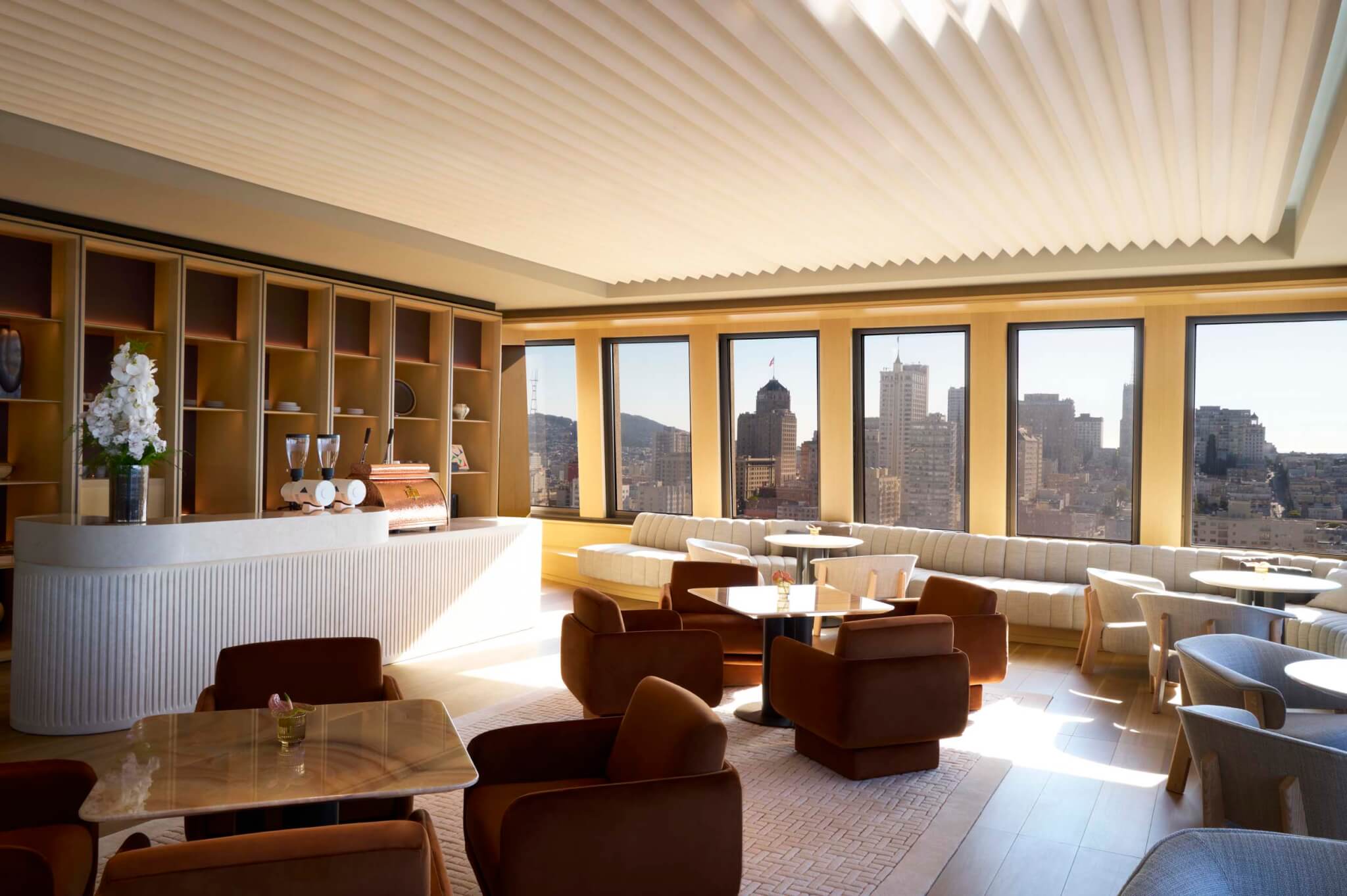 sky lounge with views of San Francisco