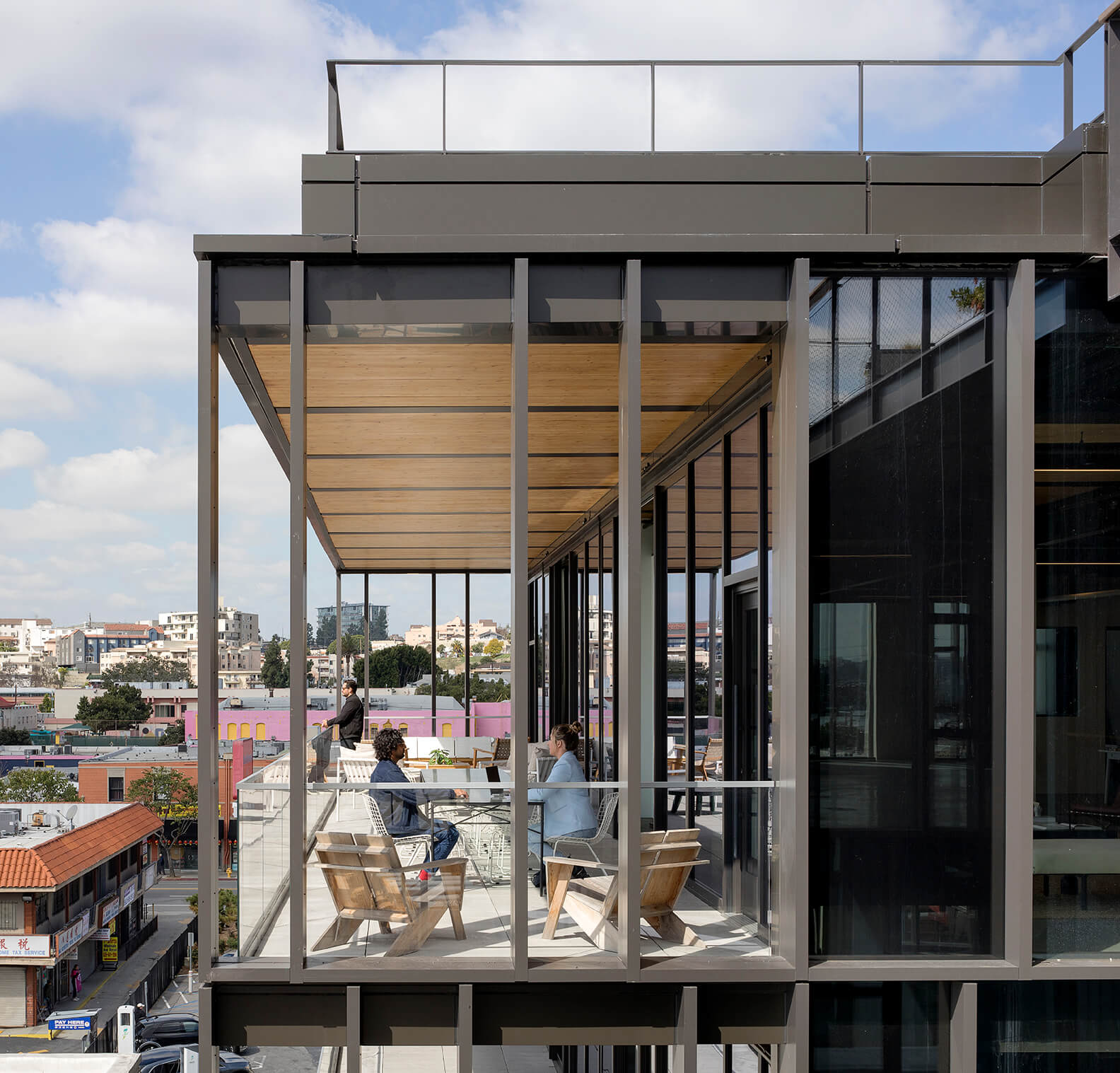 balcony on exterior of building 