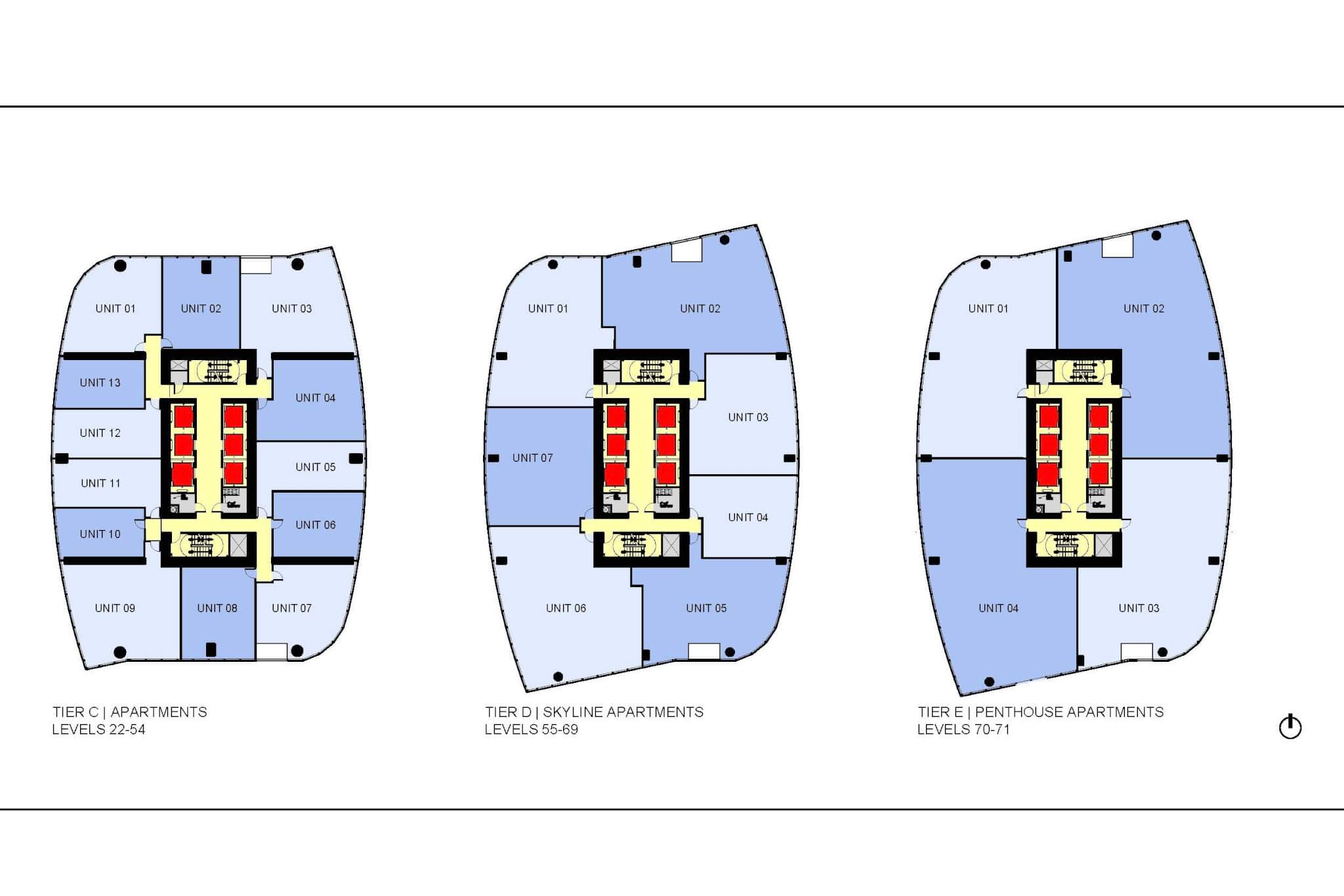 diagram showing change in floorplate shape