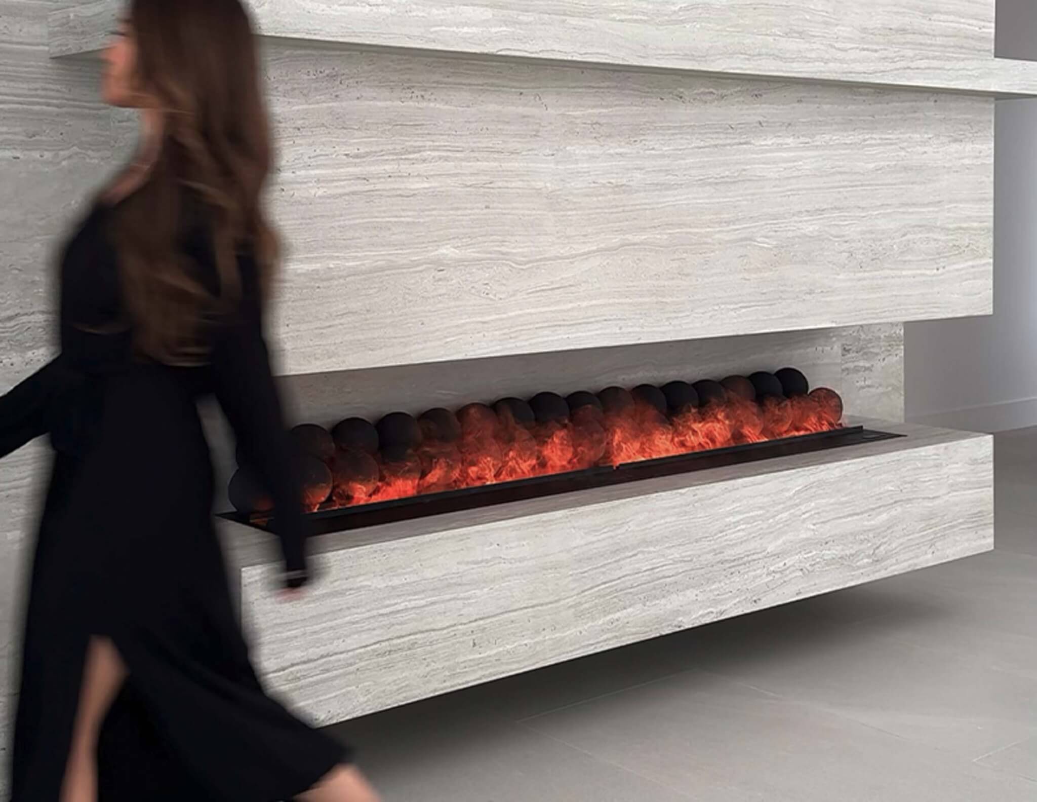 A fireplace based on water vapor