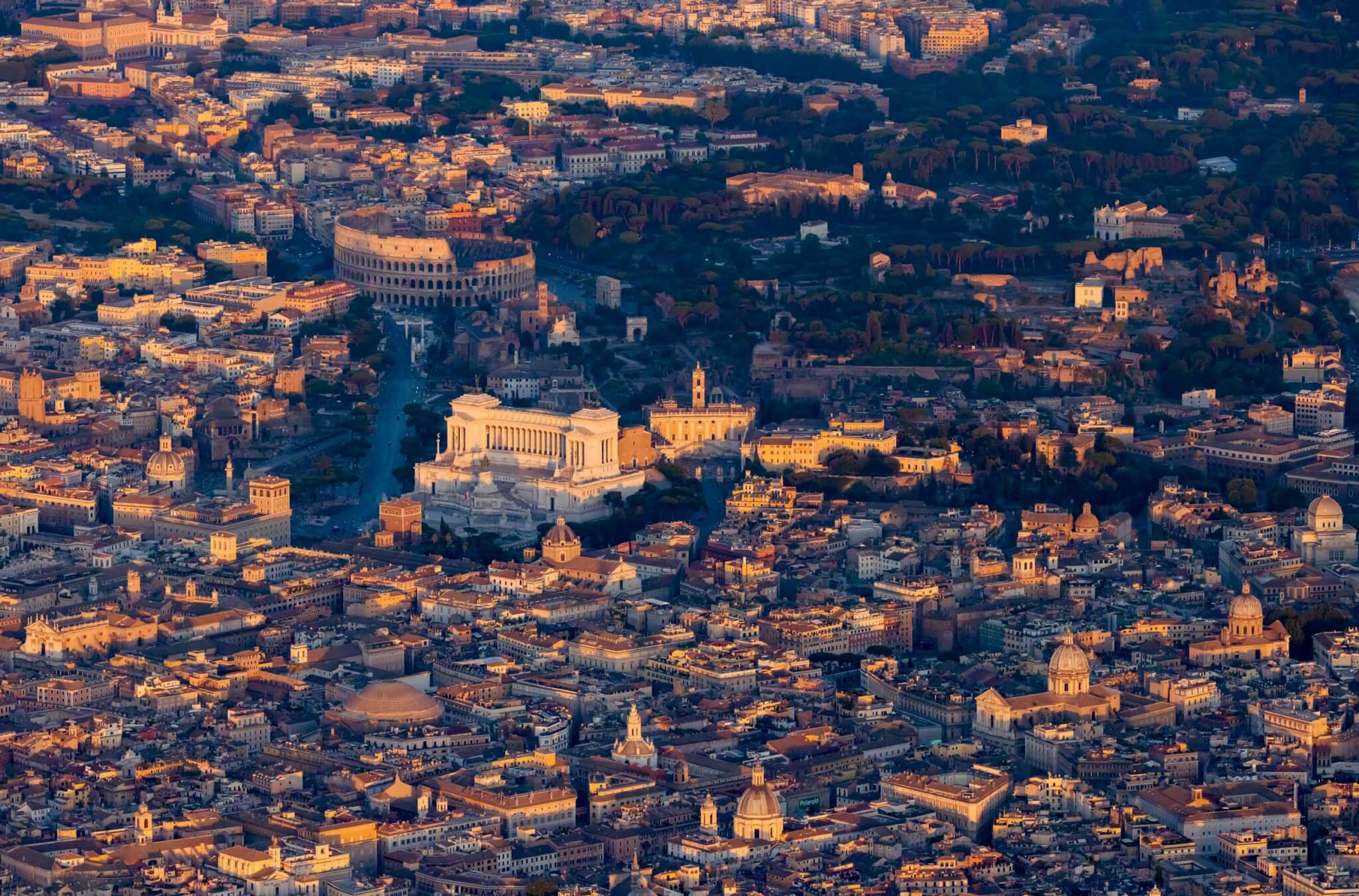 aerial view of Rome from book Rome – Vegas