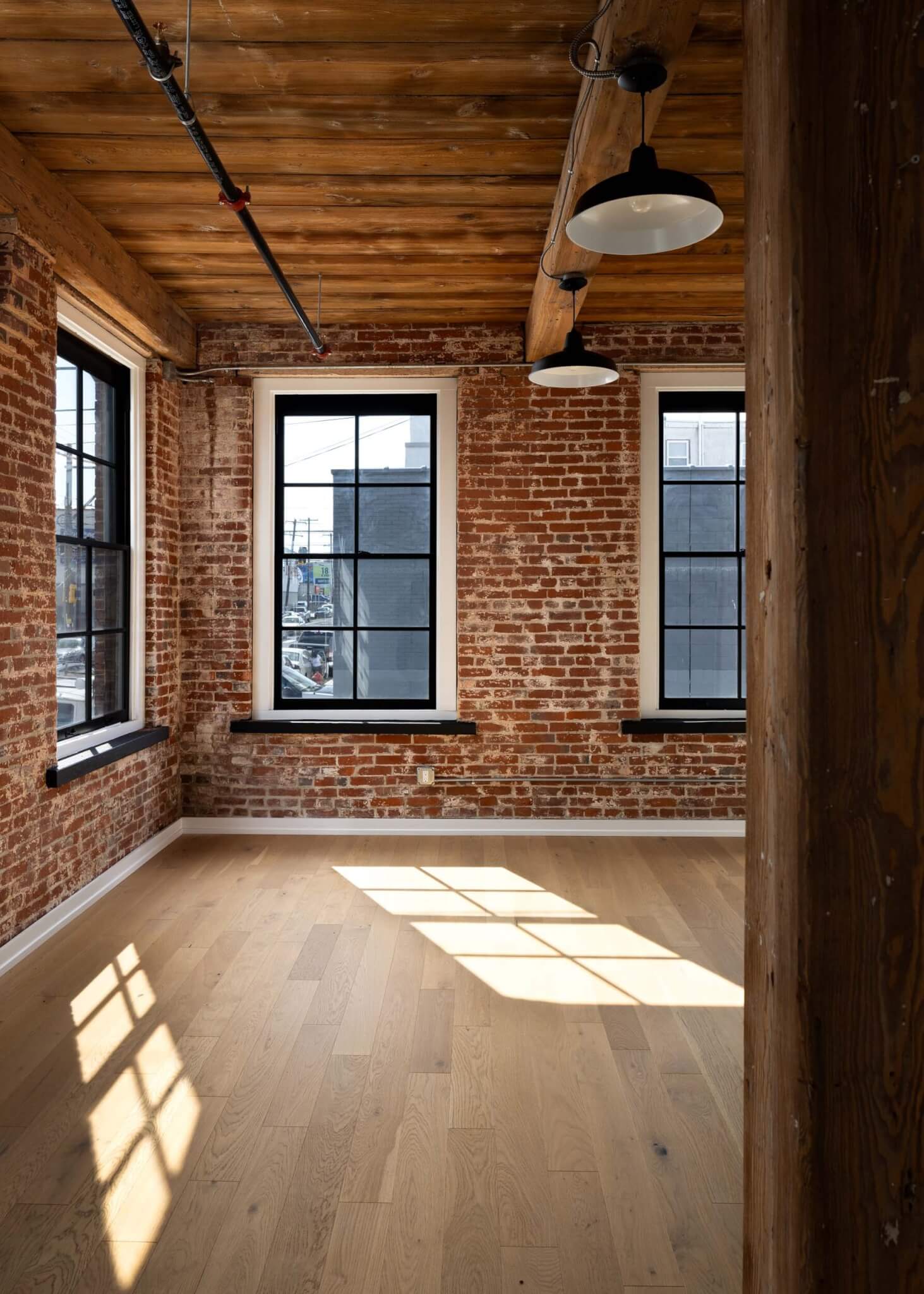 Interior view of custom-made windows