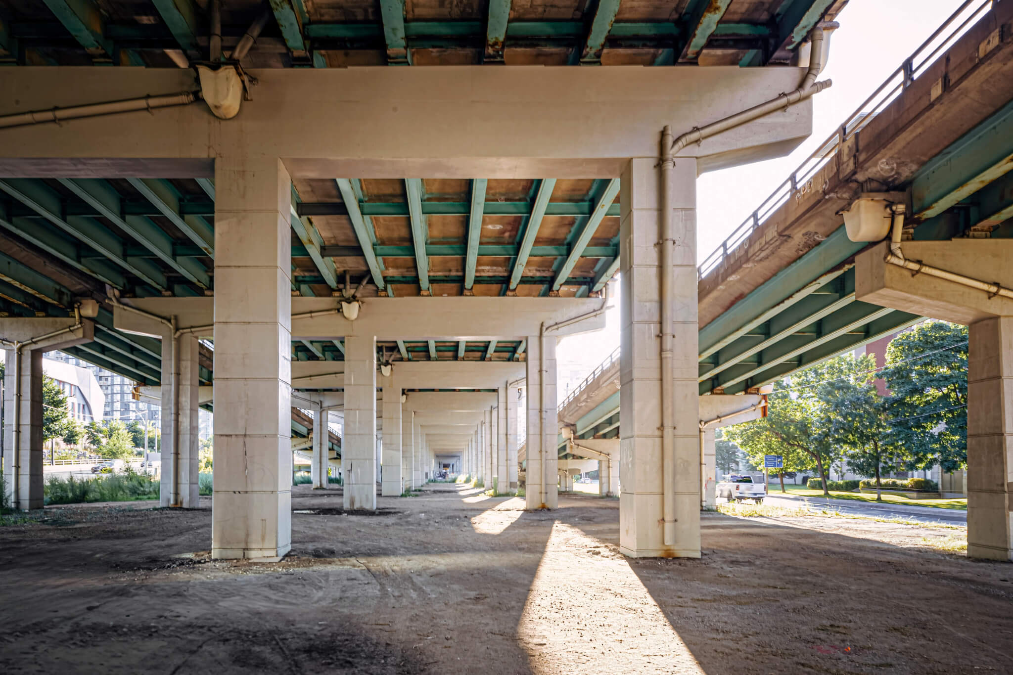 empty space under highway 