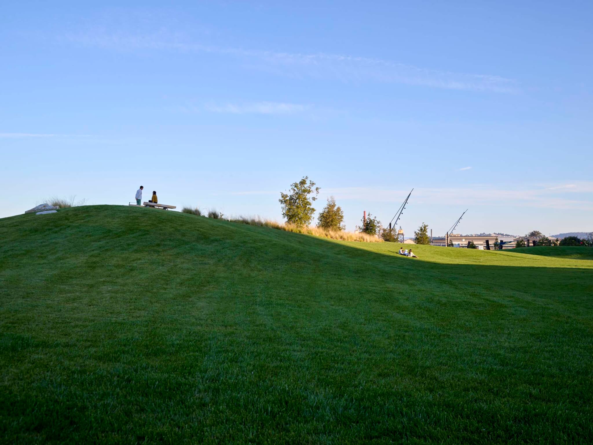 a large grassy hill