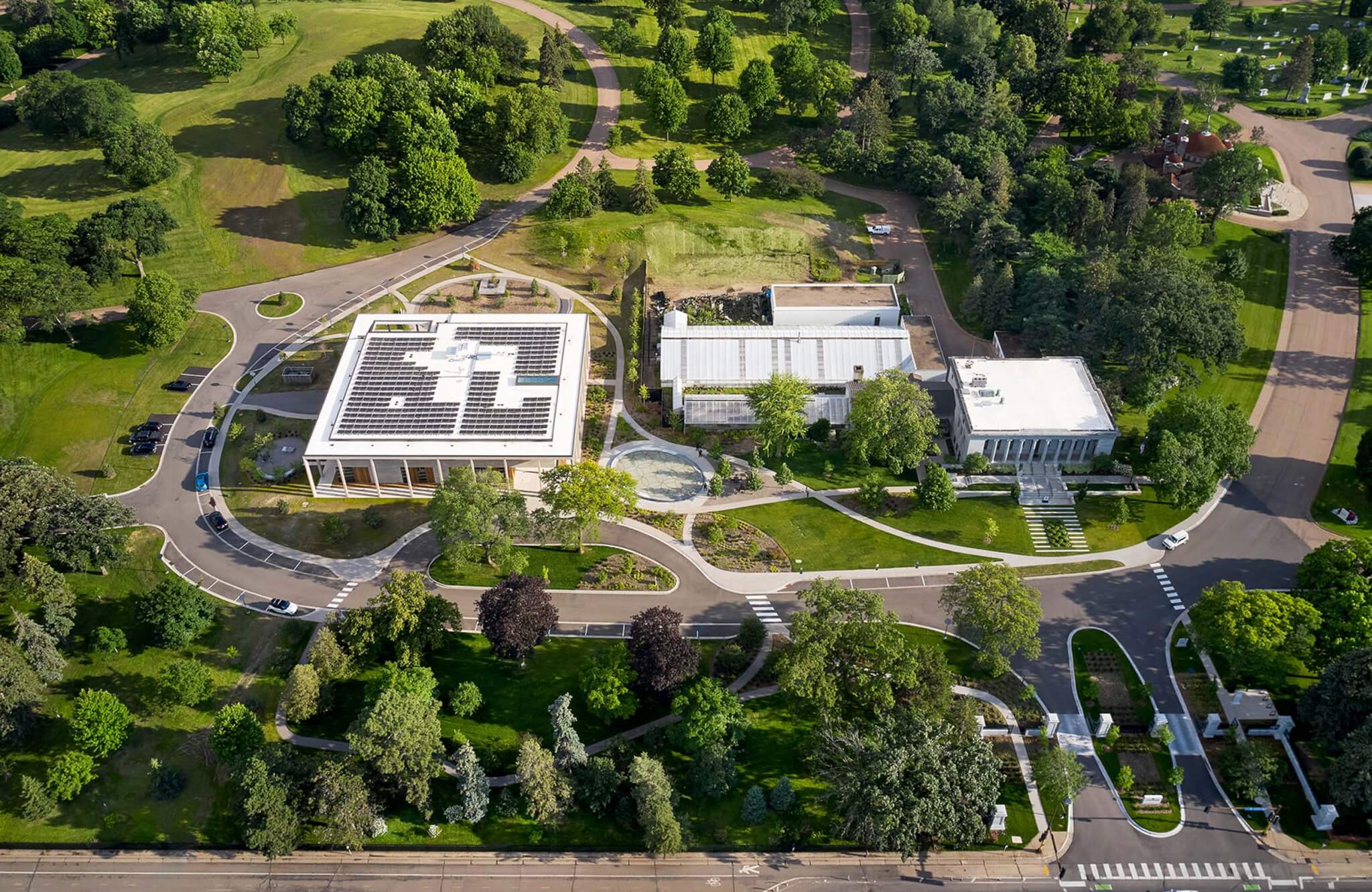 aerial view of Lakewood Cemetery