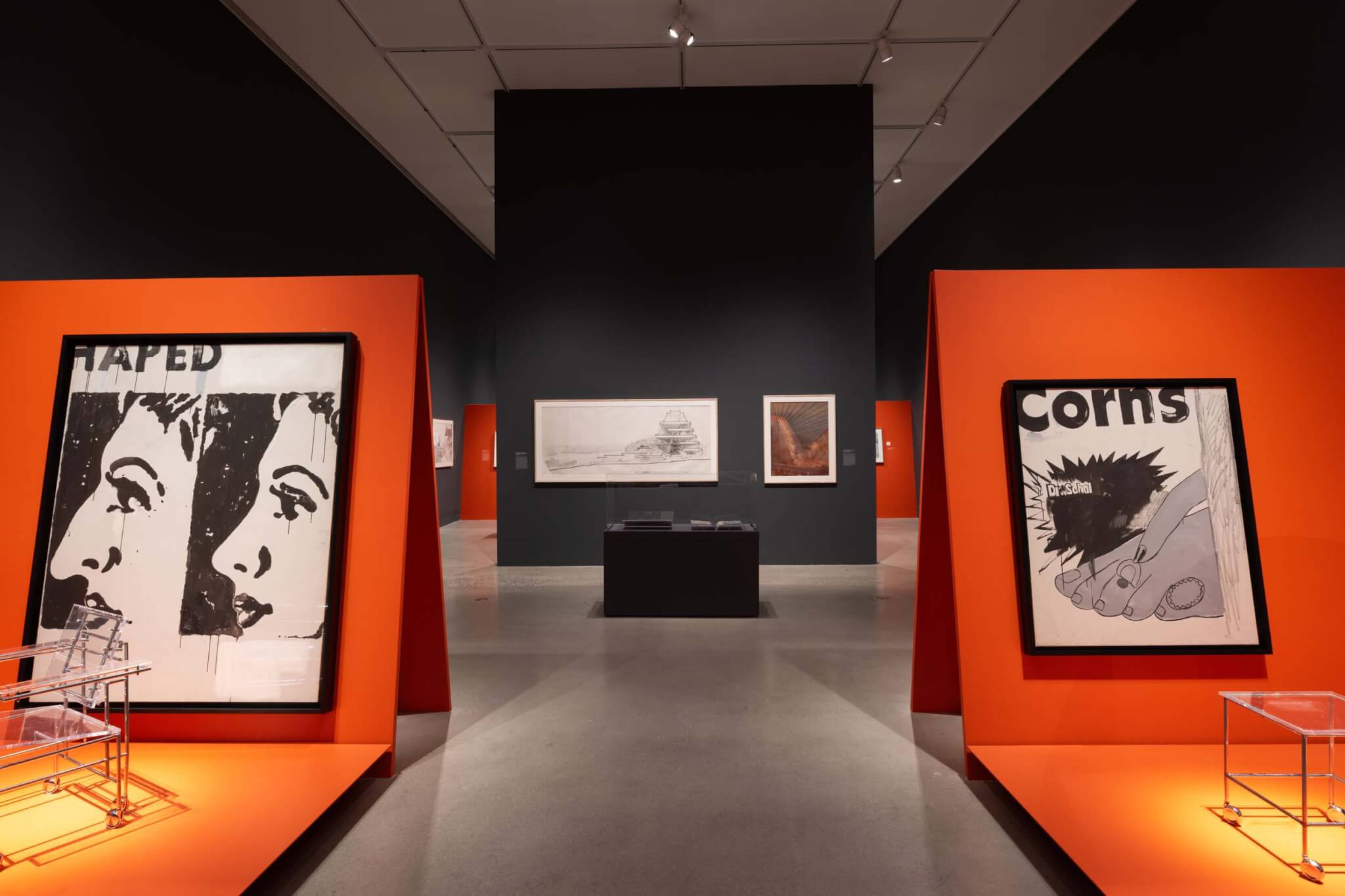 installation view of Paul Rudolph exhibition at The Met