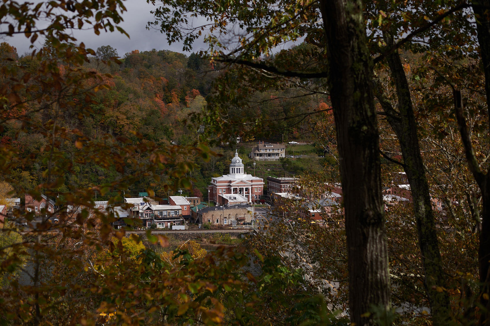 aerial view of Marshall, North Carolina