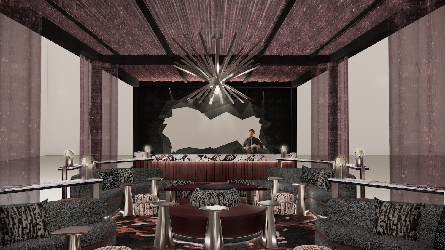 a dining venue in a hospitality setting for BDNY