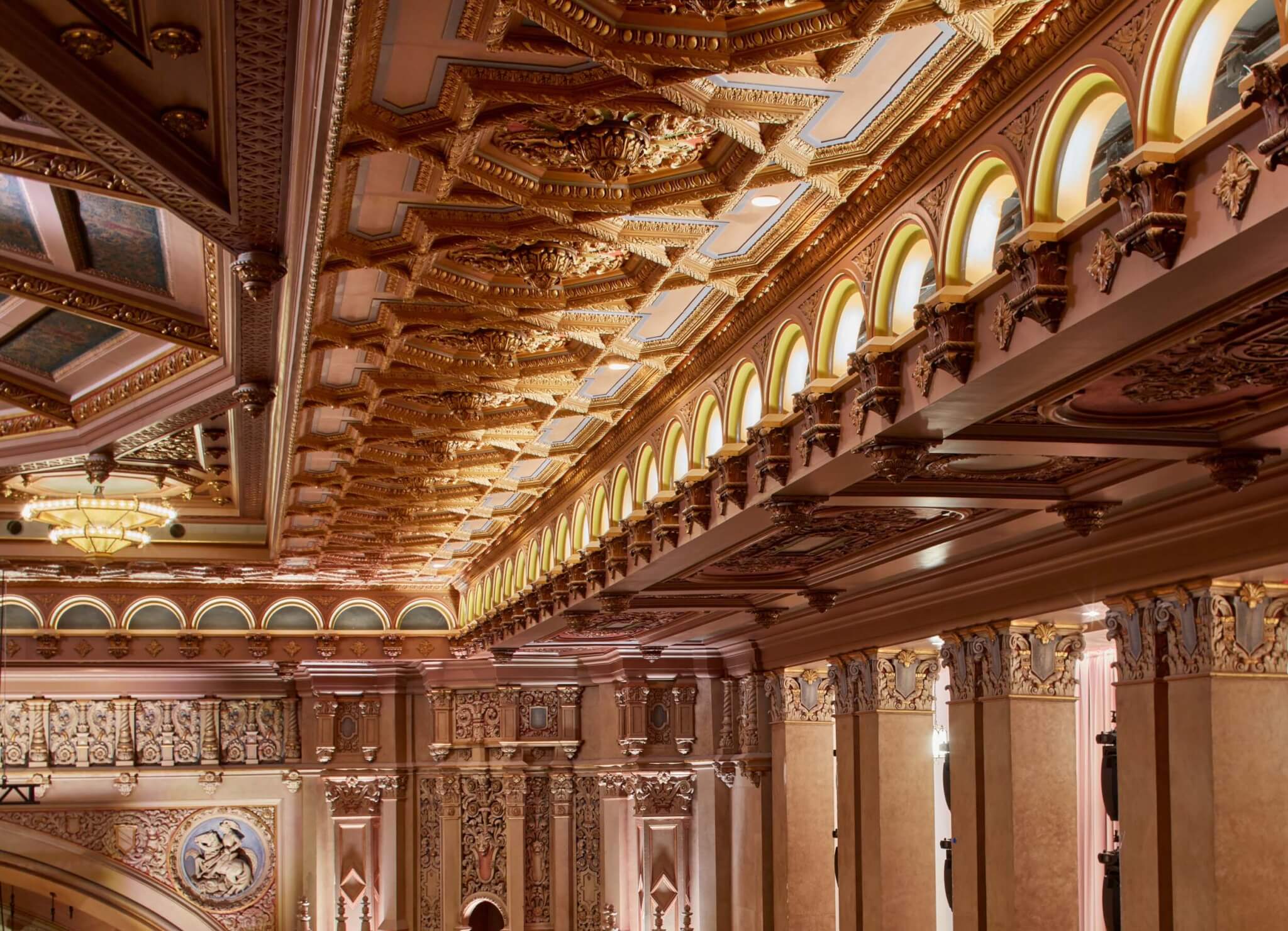 Up-close details of the building's ornate detailing 