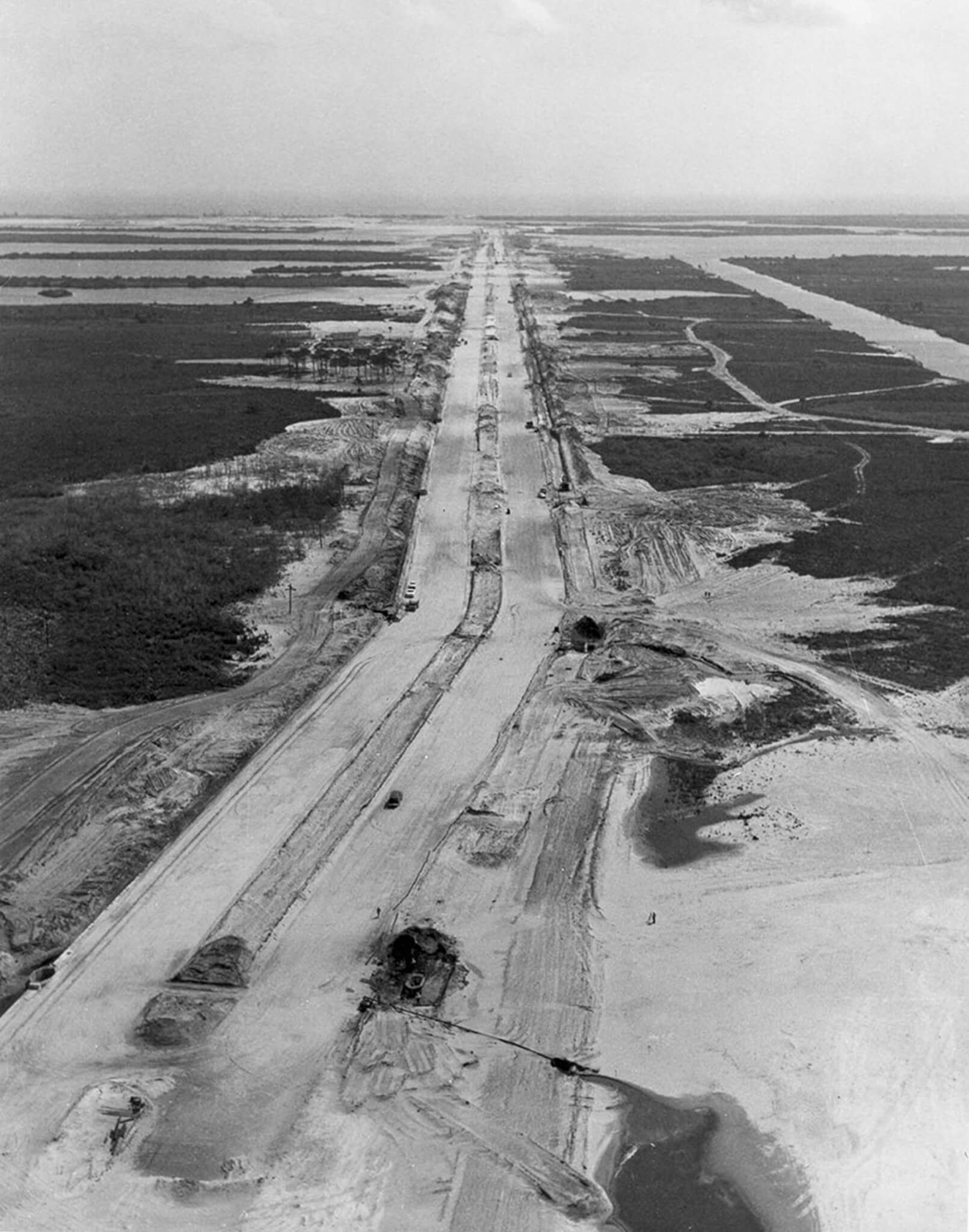 Launch Complex 39 crawler way construction, Kennedy Space Center 