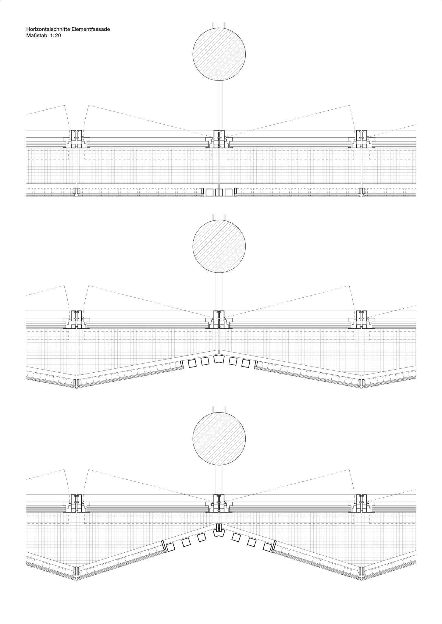 a drawing showing the angle of the facade