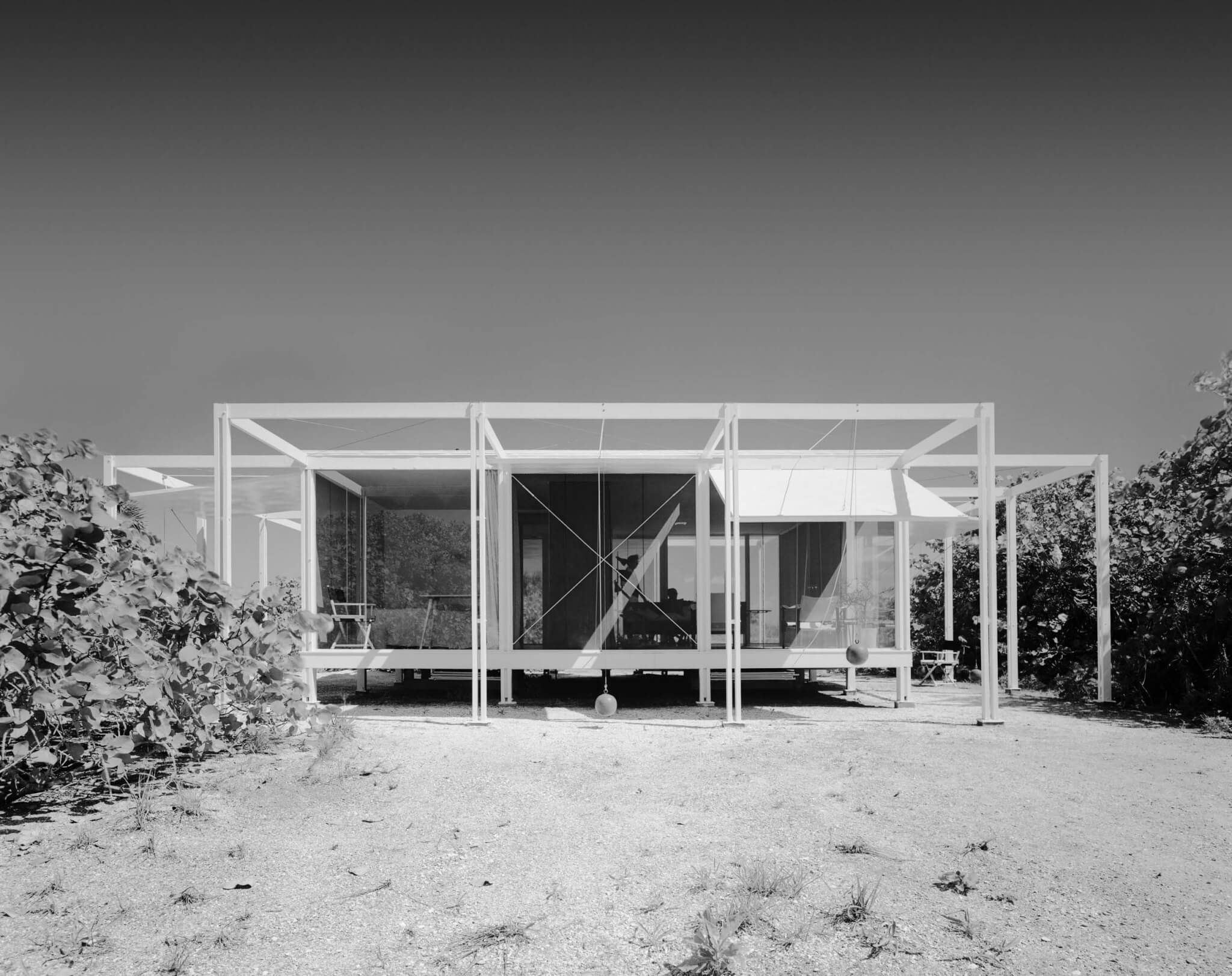 black and white photo of Rudolph’s Walker Guest House in Sanibel Island